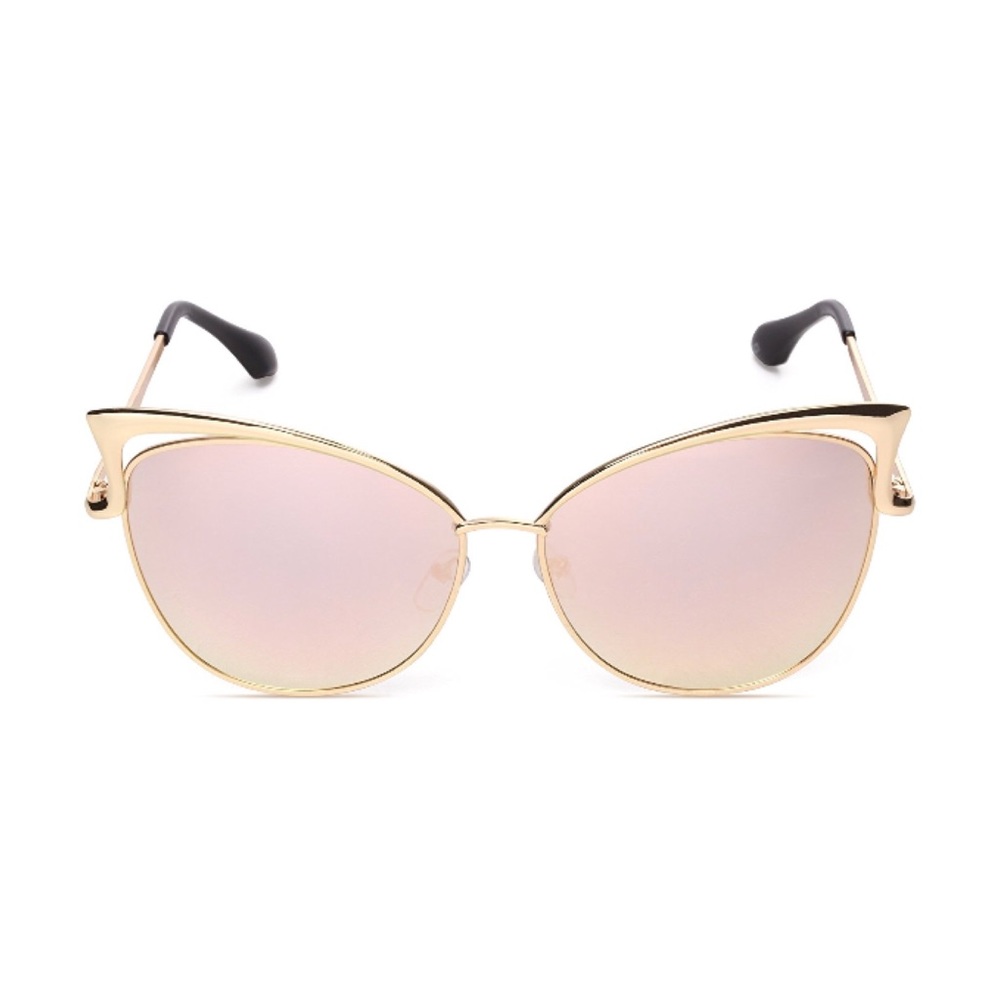 💥 SALE Rose Gold Cat Eye Statement Sunglasses - Picture 3 of 3
